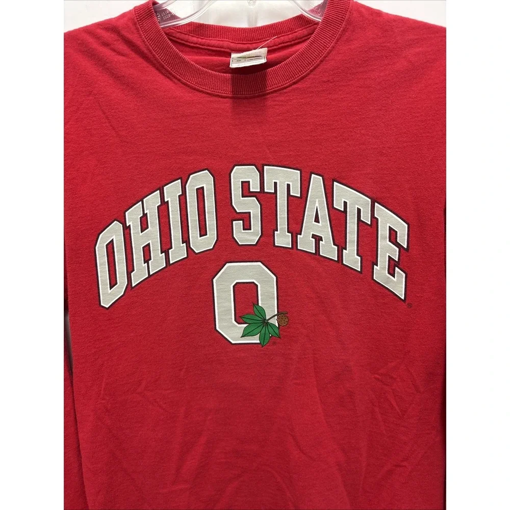 Fruit Of The Loom Vintage Ohio State‎ Long Sleeve T Shirt Red Mens Small